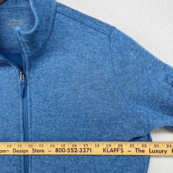 VERMONT COUNTRY STORE Sweater Mens L Fleece Jacket Mock Neck Full Zip Blue - Picture 14 of 16